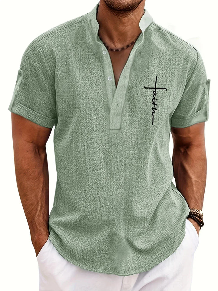 Hayes | Chemise élégante à manches courtes et col haut