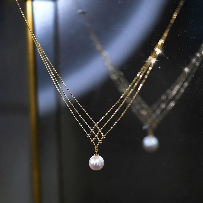 Savinae | Collier Élégant de Perles Akoya Japonaises en Or 14k