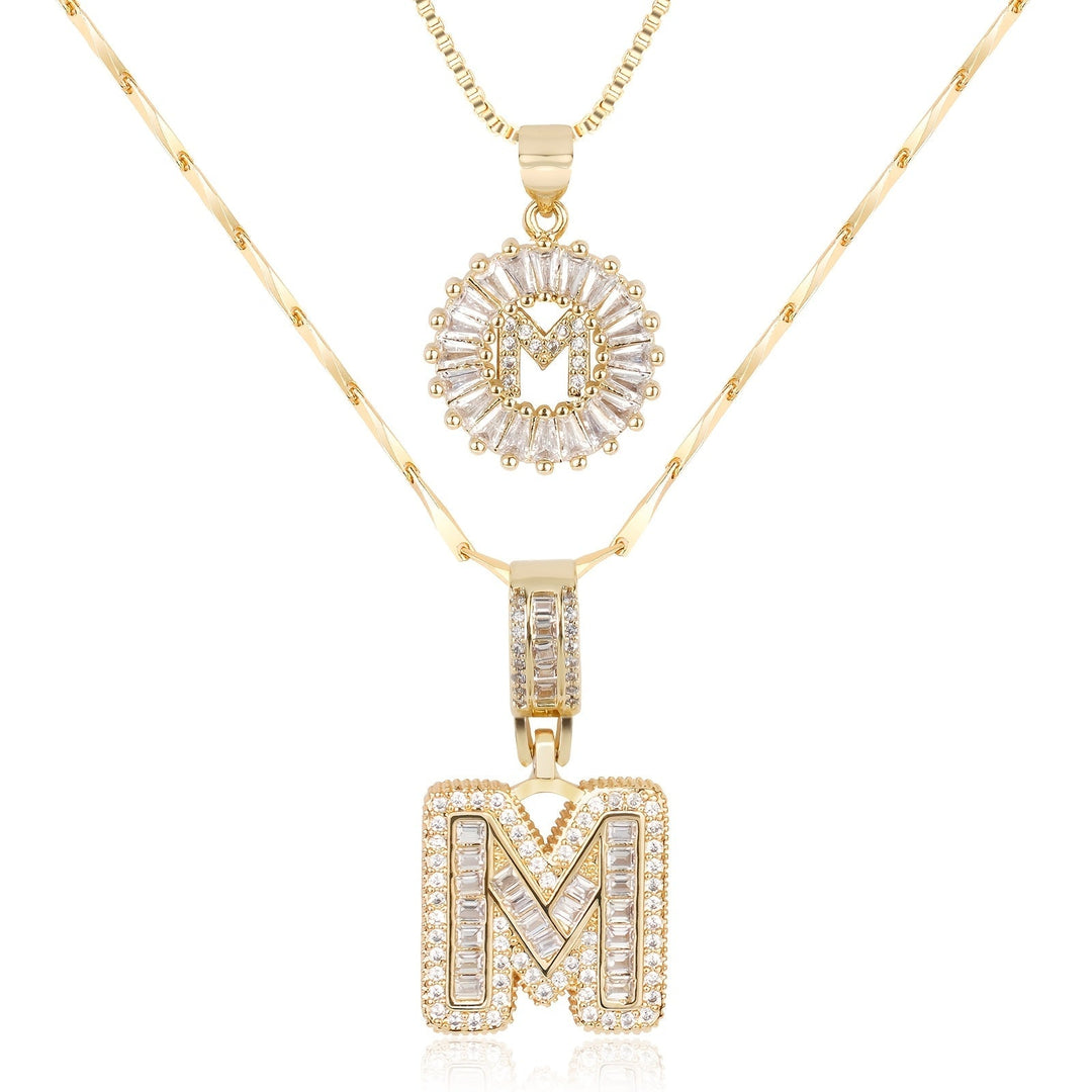 Primrose | Colliers Initiales avec Diamants en Or 14k (2 pièces)