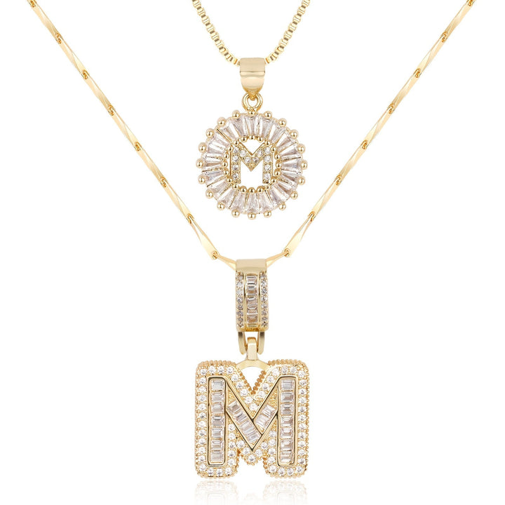 Primrose | Colliers Initiales avec Diamants en Or 14k (2 pièces)