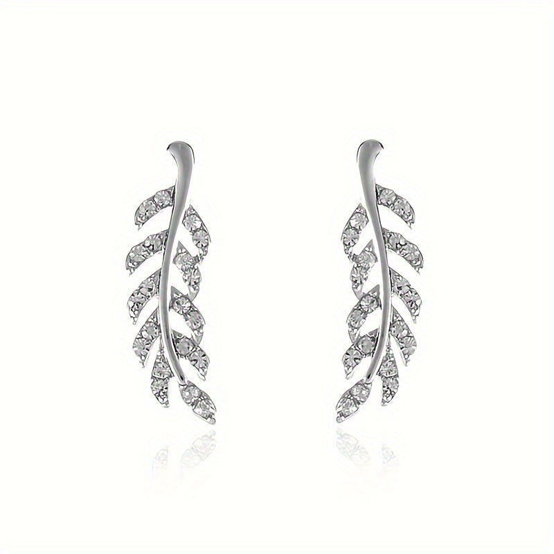 Hensleyra | Boucles d'Oreilles Élégantes en Forme de Feuille avec Design Creux et Finition Dorée