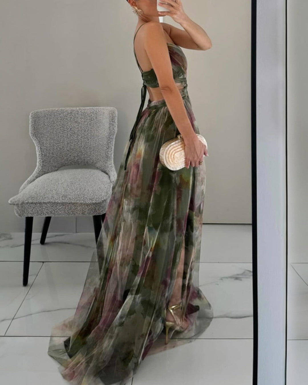Orelavine | Maxi Robe Fleurie Enchanteresse au Style Élégant