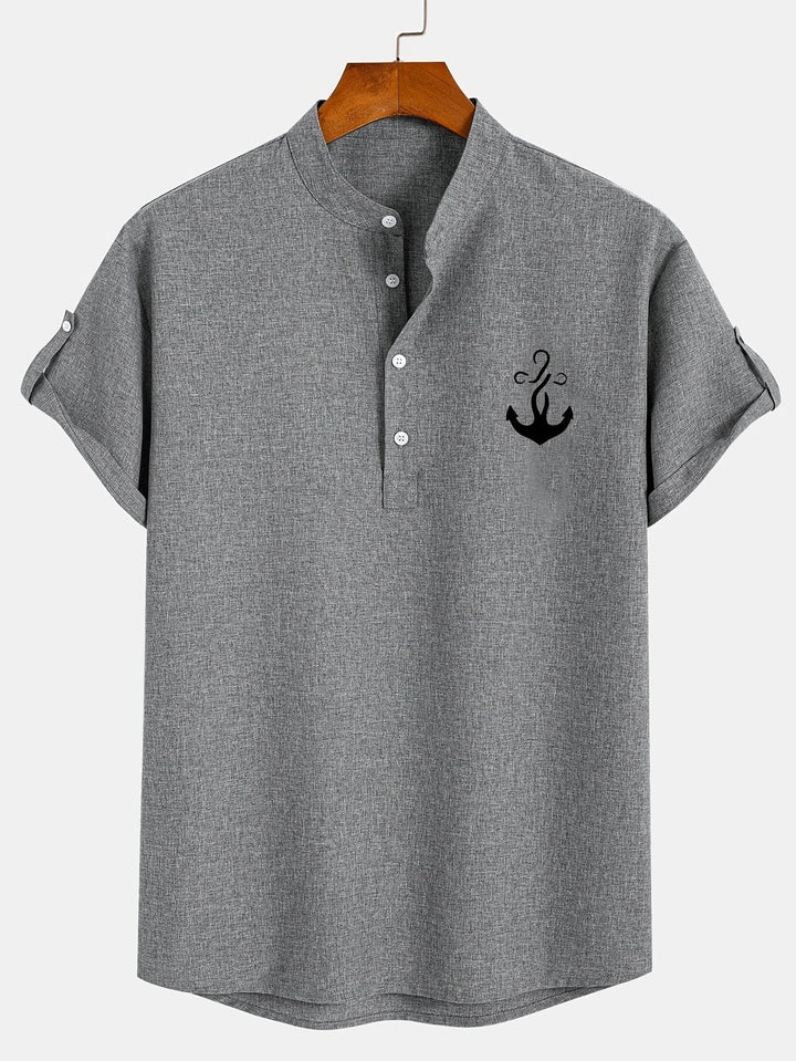 Hayes | Chemise élégante à manches courtes et col haut