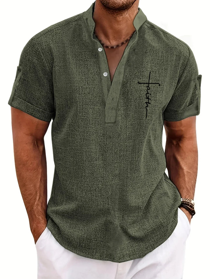 Hayes | Chemise élégante à manches courtes et col haut