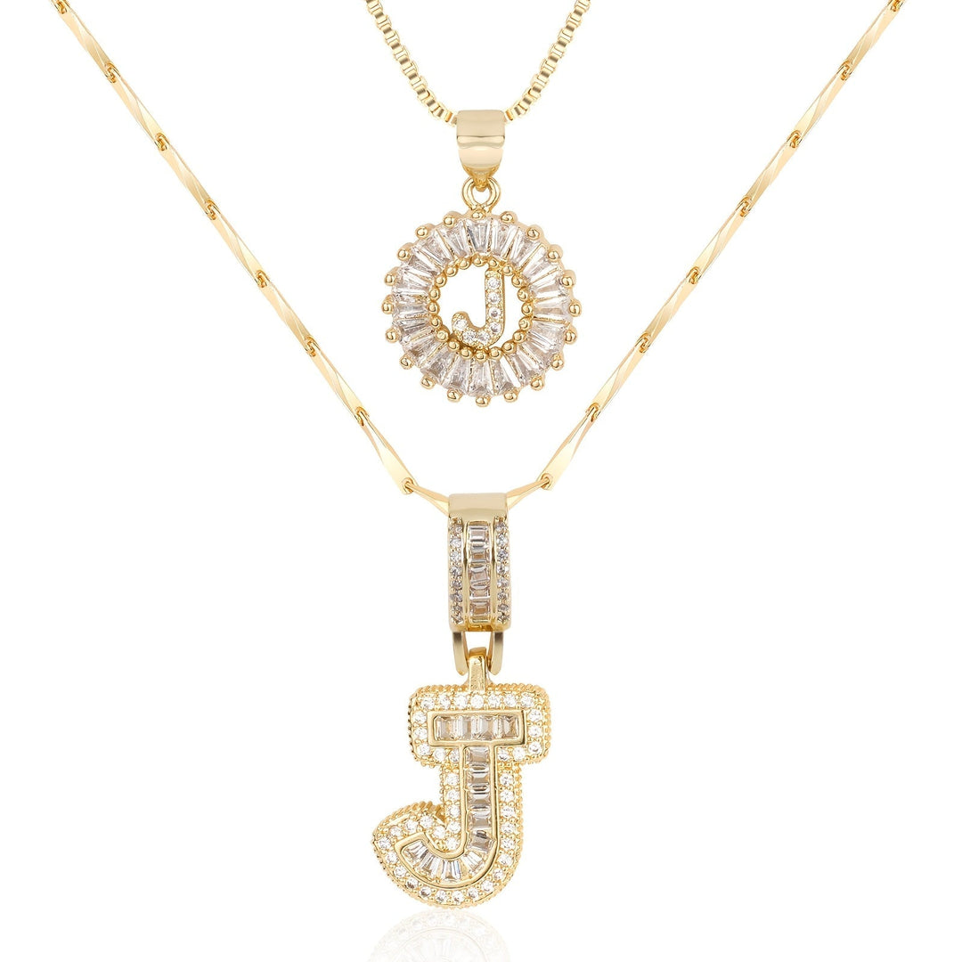 Primrose | Colliers Initiales avec Diamants en Or 14k (2 pièces)