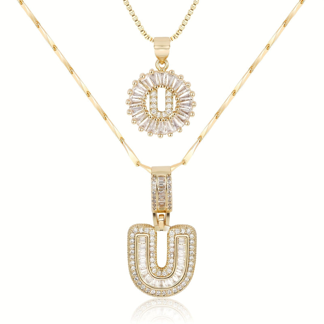 Primrose | Colliers Initiales avec Diamants en Or 14k (2 pièces)