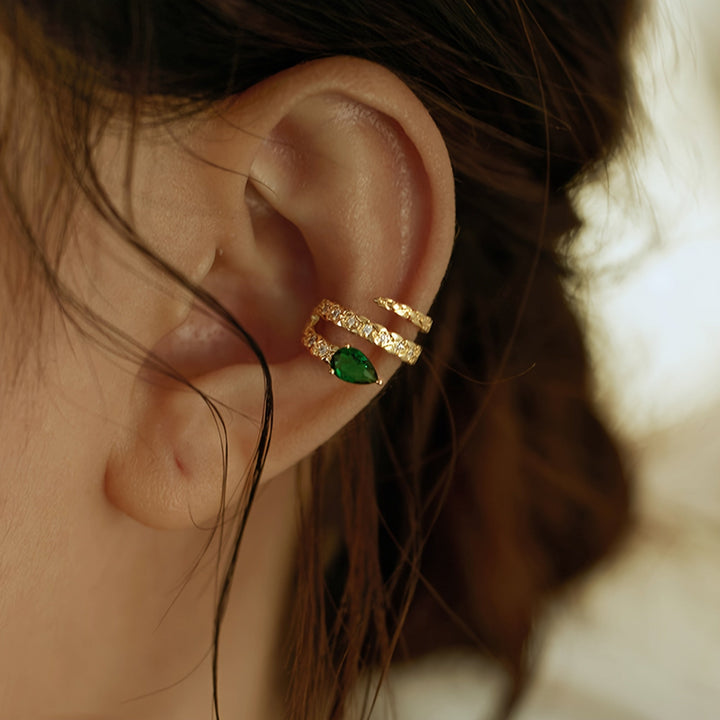 Seren | Boucle d'oreille Cuff avec Charme de Serpent
