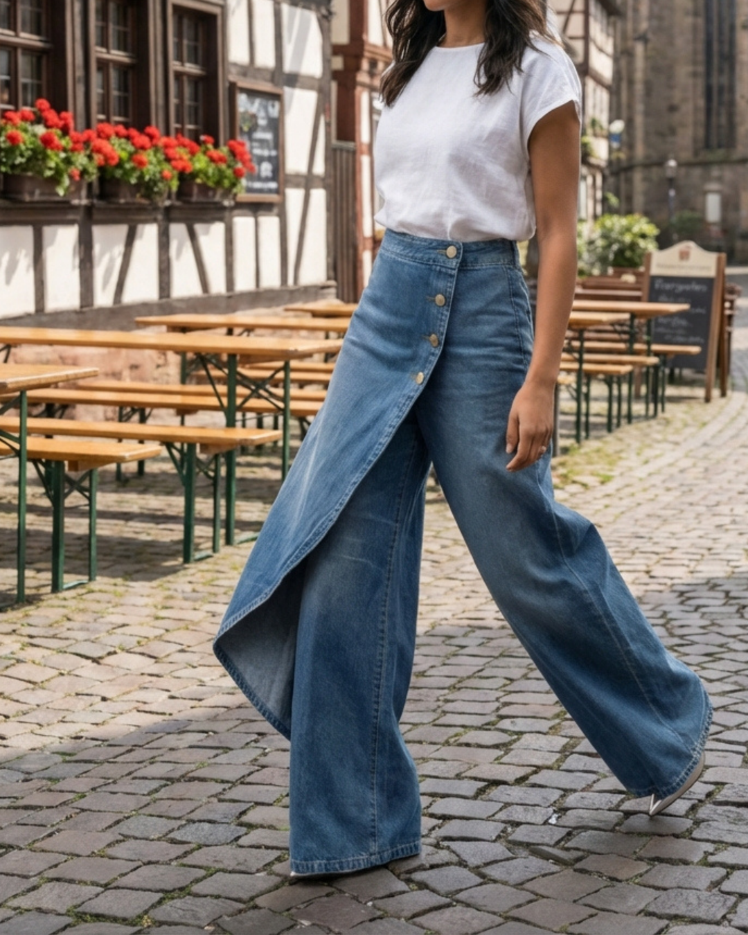 Quenira | Pantalon Confortable au Charme Denim