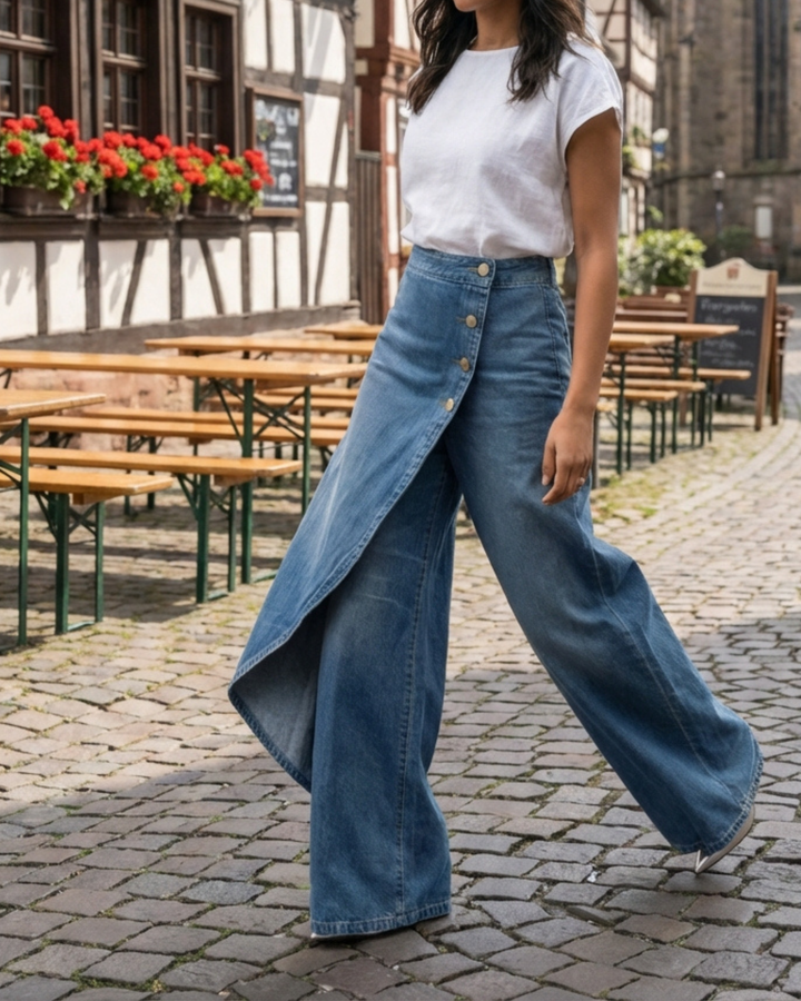 Quenira | Pantalon Confortable au Charme Denim