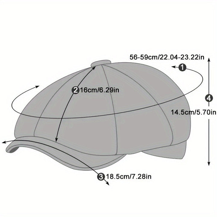 Havron | Casquette homme à design classique octogonal