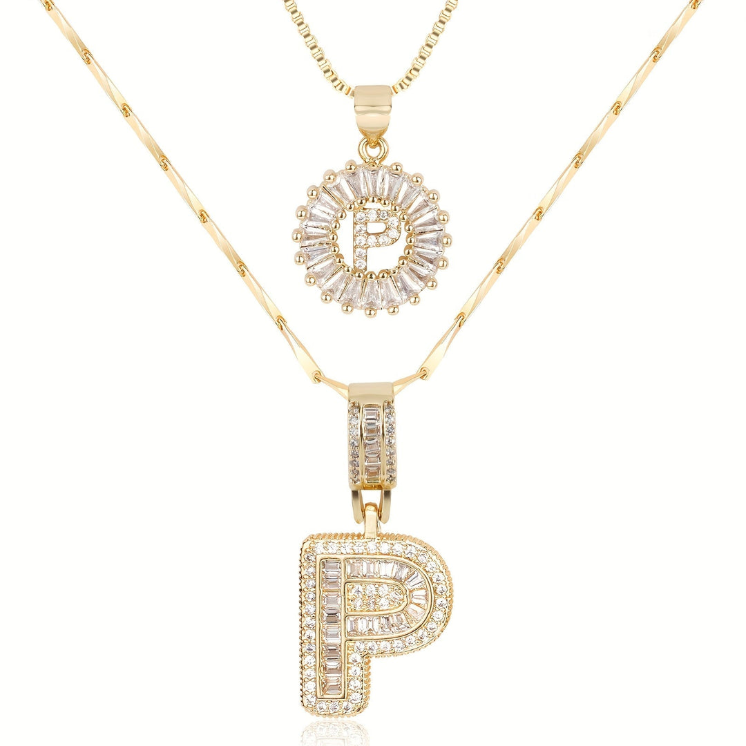 Primrose | Colliers Initiales avec Diamants en Or 14k (2 pièces)