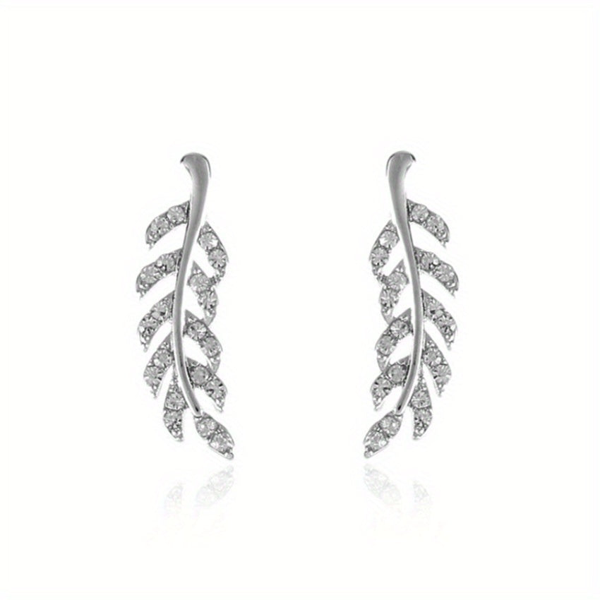 Hensleyra | Boucles d'Oreilles Élégantes en Forme de Feuille avec Design Creux et Finition Dorée
