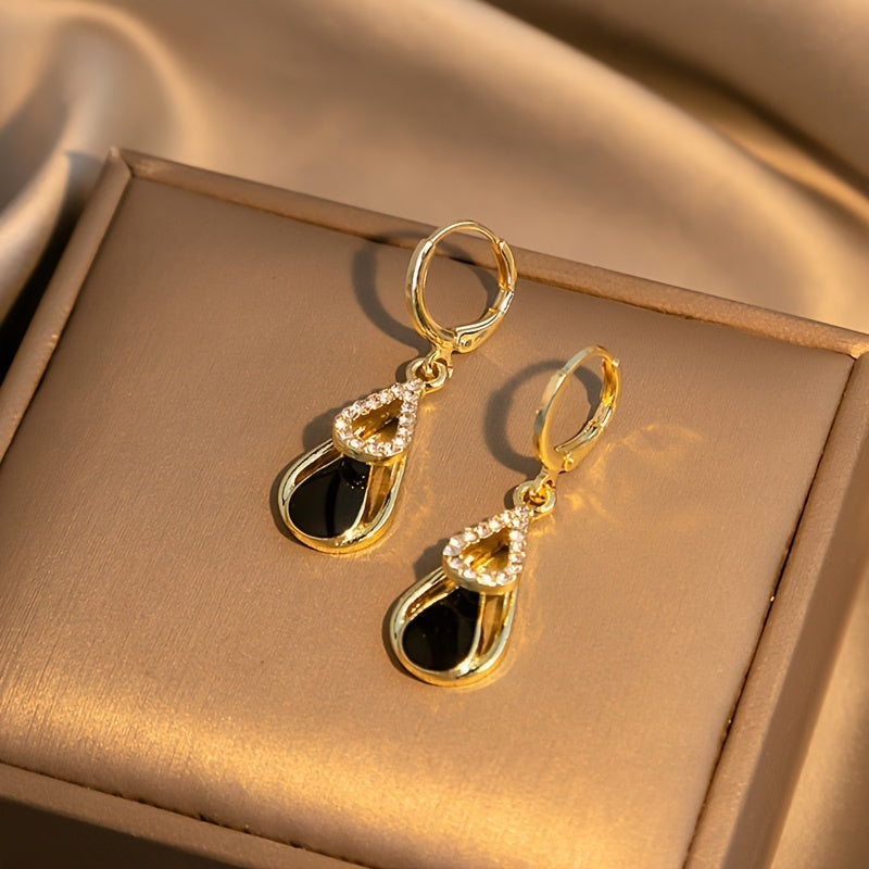 Ralia | Boucles d'Oreilles Goutte Double avec Design Découpé et Fini Élégant