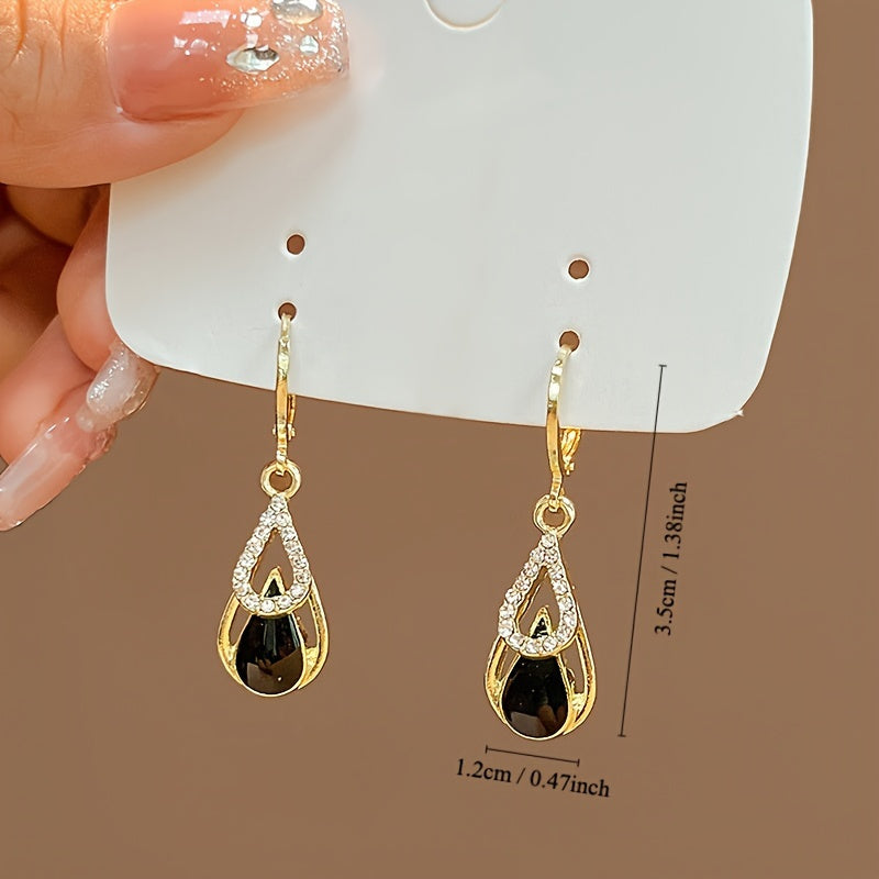 Ralia | Boucles d'Oreilles Goutte Double avec Design Découpé et Fini Élégant
