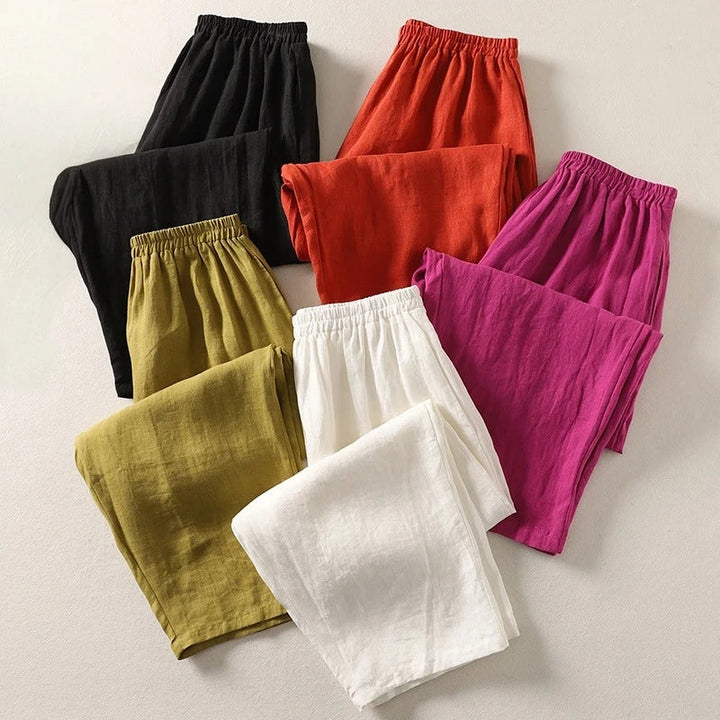 Jorella | Pantalon fluide en coton et lin