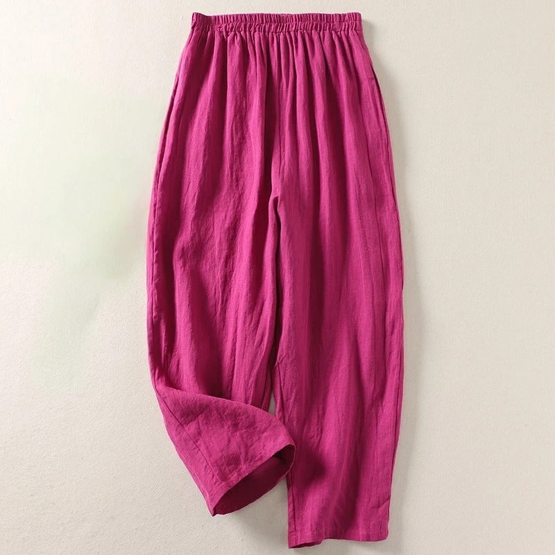 Jorella | Pantalon fluide en coton et lin