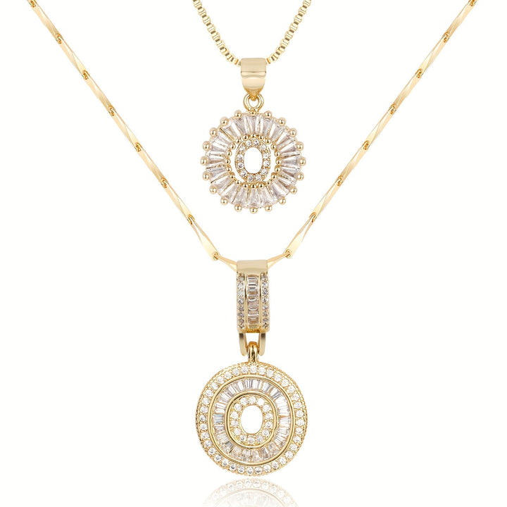 Primrose | Colliers Initiales avec Diamants en Or 14k (2 pièces)