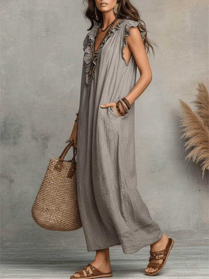 Hadira | Robe légère à volants au style artistique et bohème