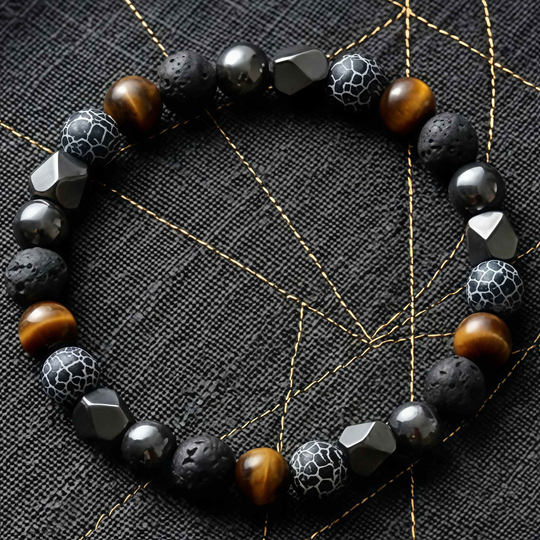 Korevane | Bracelet Artisanal en Pierre Naturelle et Hématite pour Homme