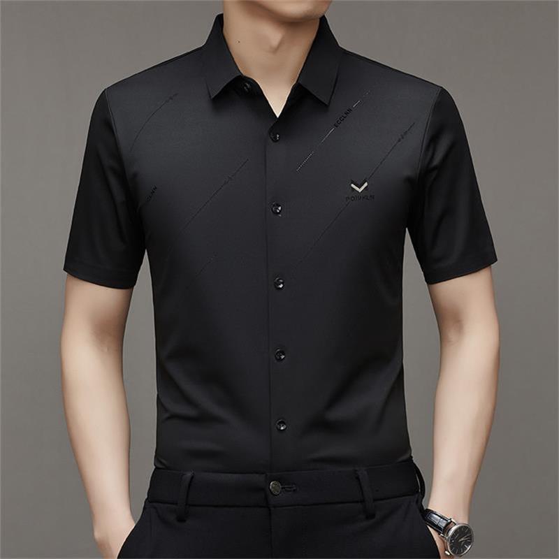 Blake | Chemise anti-rides en soie glacée pour hommes