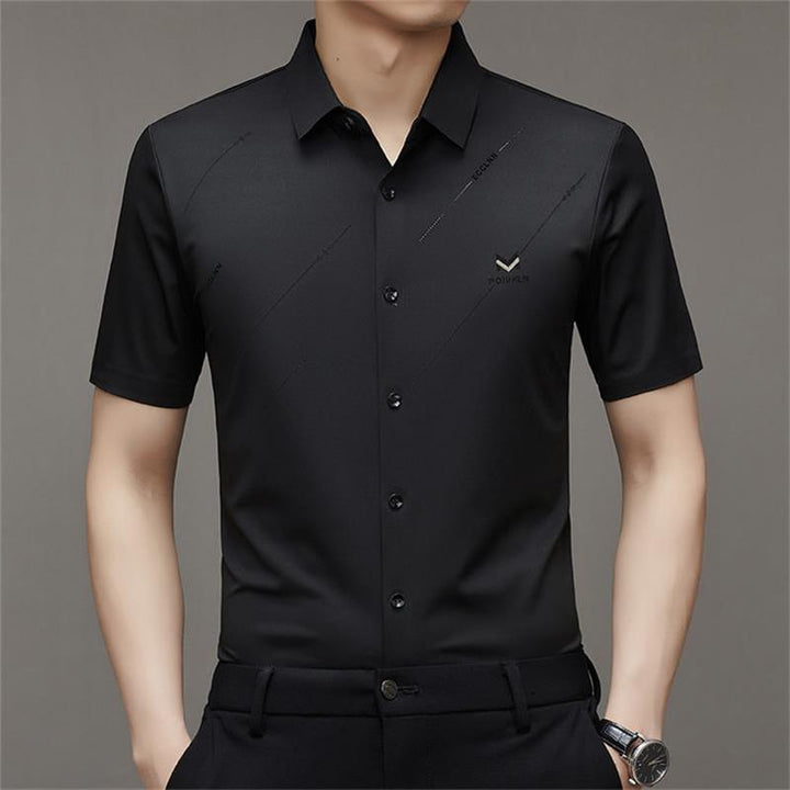 Blake | Chemise anti-rides en soie glacée pour hommes