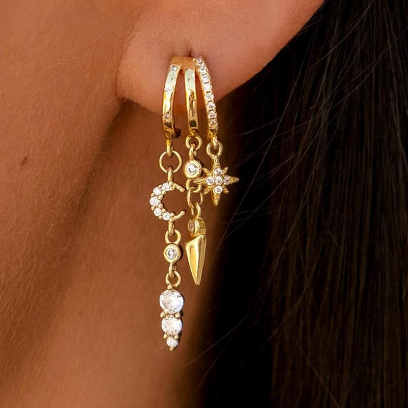 Blyra | Boucles d'Oreilles en Or avec Charms – Raffinées, Élégantes et Intemporelles