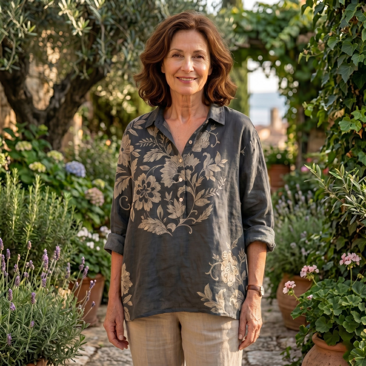 Gaia | Blouse élégante et respirante à motif floral