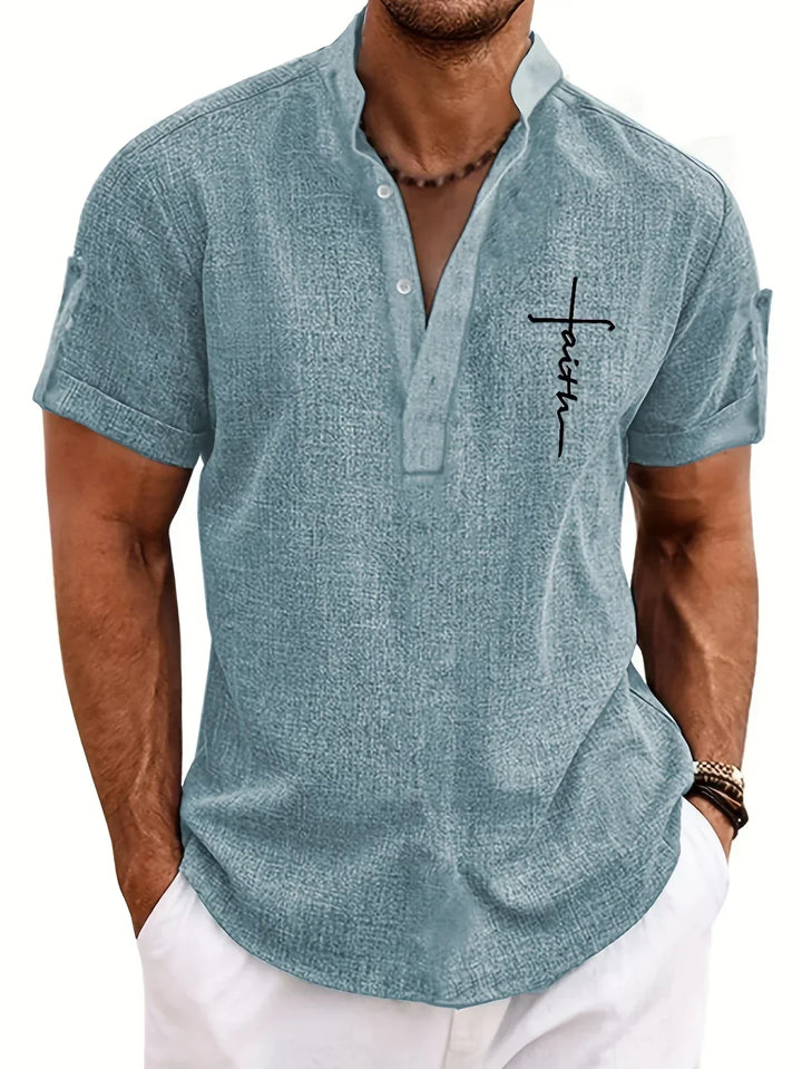 Hayes | Chemise élégante à manches courtes et col haut