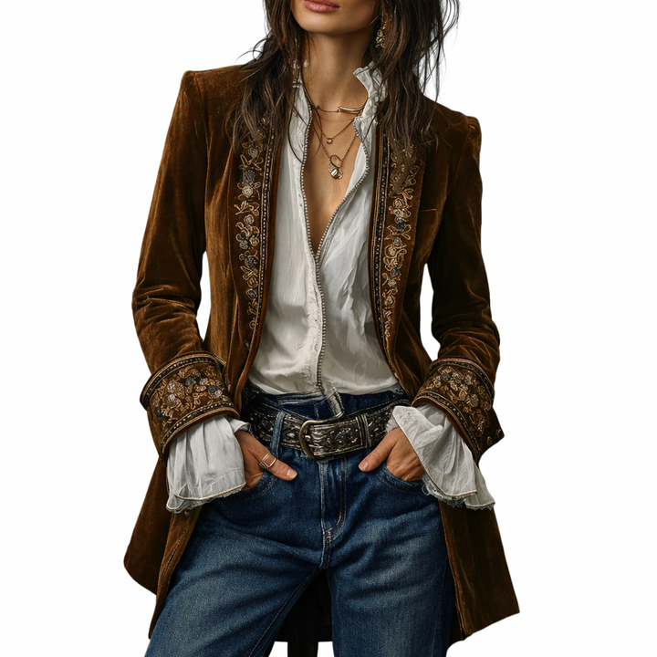 Sable & Oro | Blazer Brodé de Luxe