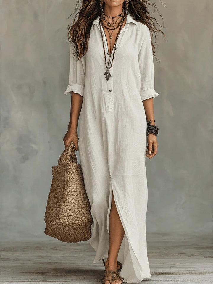 Hattie | Robe longue avec boutons