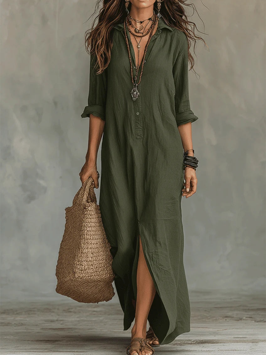 Hattie | Robe longue avec boutons