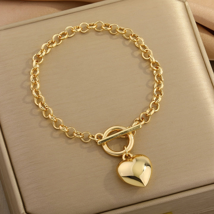 Gia | Ensemble de Bijoux Élégant avec Cœur Brillant et Fini Luxueux