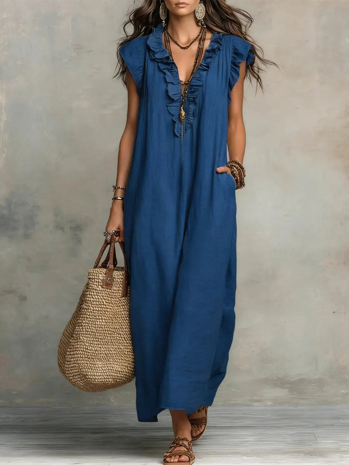 Hadira | Robe légère à volants au style artistique et bohème