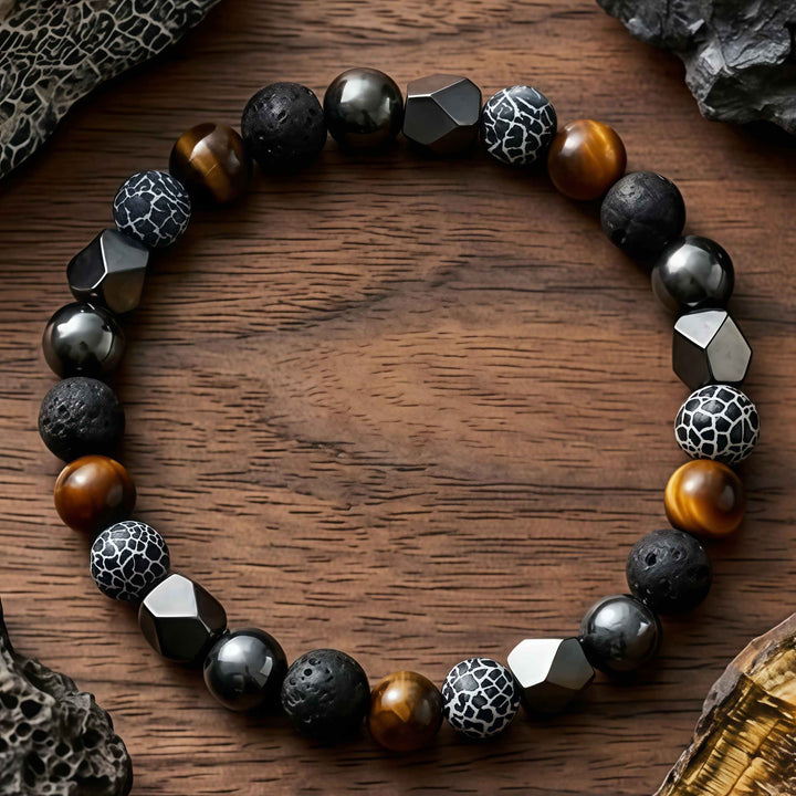 Korevane | Bracelet Artisanal en Pierre Naturelle et Hématite pour Homme