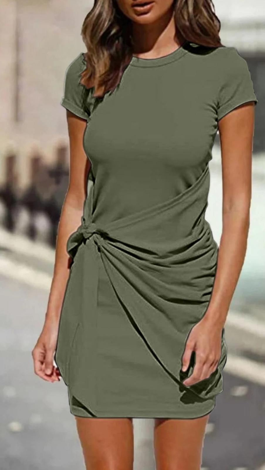 Fioralise | Robe femme avec nœud latéral et silhouette élancée