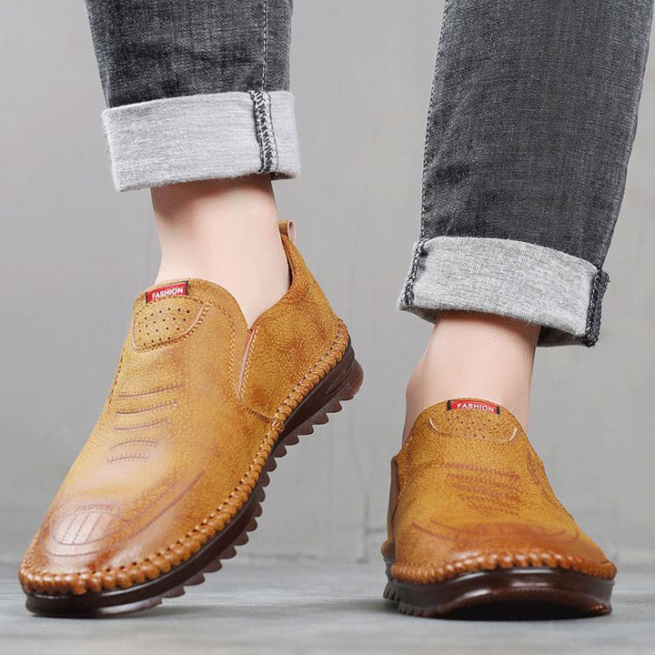 Pravino | Chaussures en cuir confortables avec semelle antidérapante