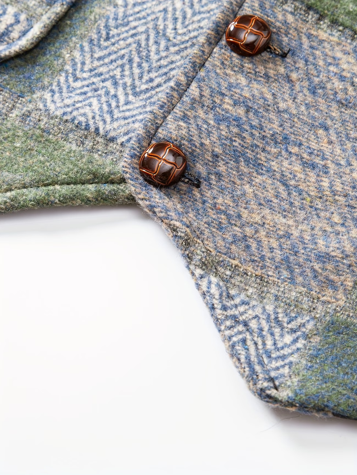 Walter | Gilet classique patchwork multicolore pour homme