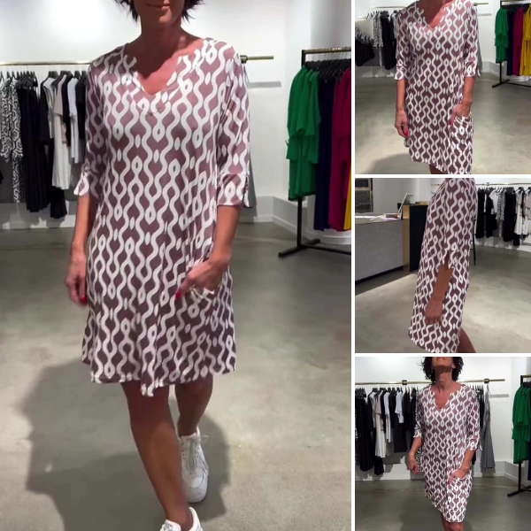 Brisa | Robe midi Marga avec col exclusif