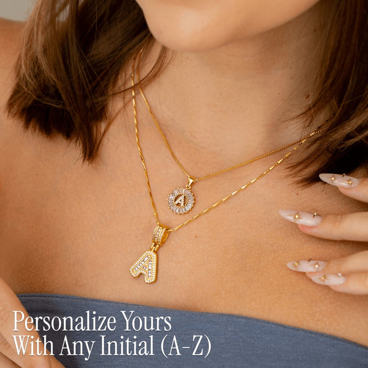 Primrose | Colliers Initiales avec Diamants en Or 14k (2 pièces)