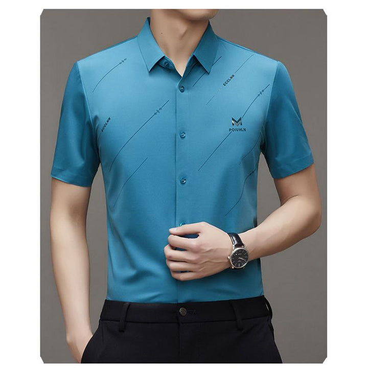 Blake | Chemise anti-rides en soie glacée pour hommes