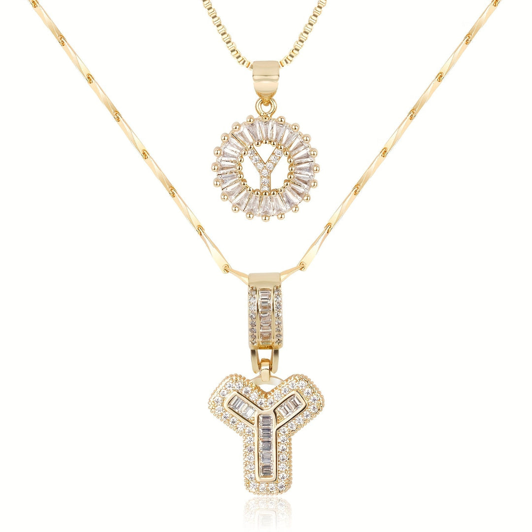 Primrose | Colliers Initiales avec Diamants en Or 14k (2 pièces)