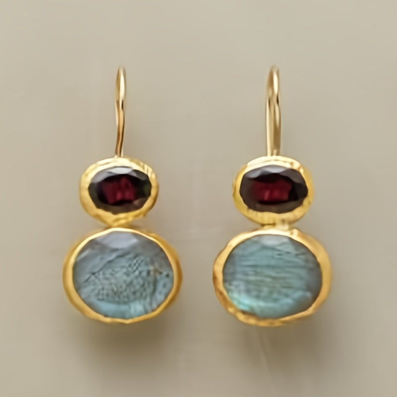 Perla | Boucles d'Oreilles Pendantes Ovales avec Design Artisanal Élégant