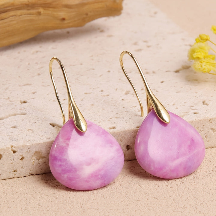 Mirea | Boucles d'Oreilles en Pierre Naturelle en Forme de Goutte avec un Style Élégant