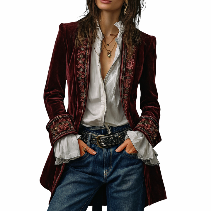 Sable & Oro | Blazer Brodé de Luxe