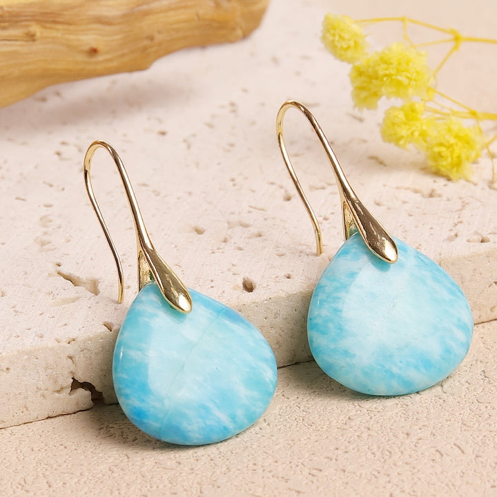 Mirea | Boucles d'Oreilles en Pierre Naturelle en Forme de Goutte avec un Style Élégant