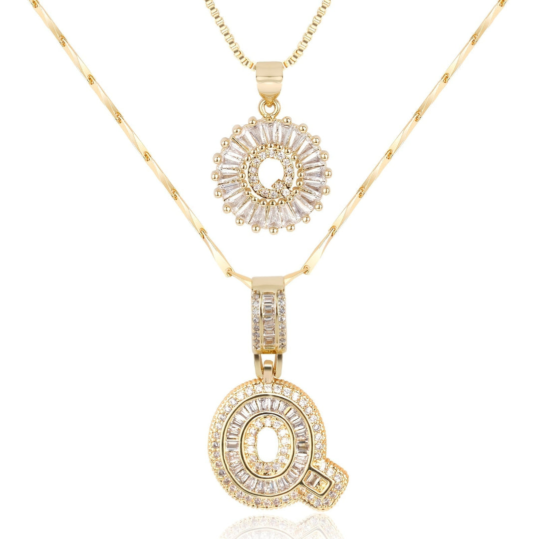 Primrose | Colliers Initiales avec Diamants en Or 14k (2 pièces)