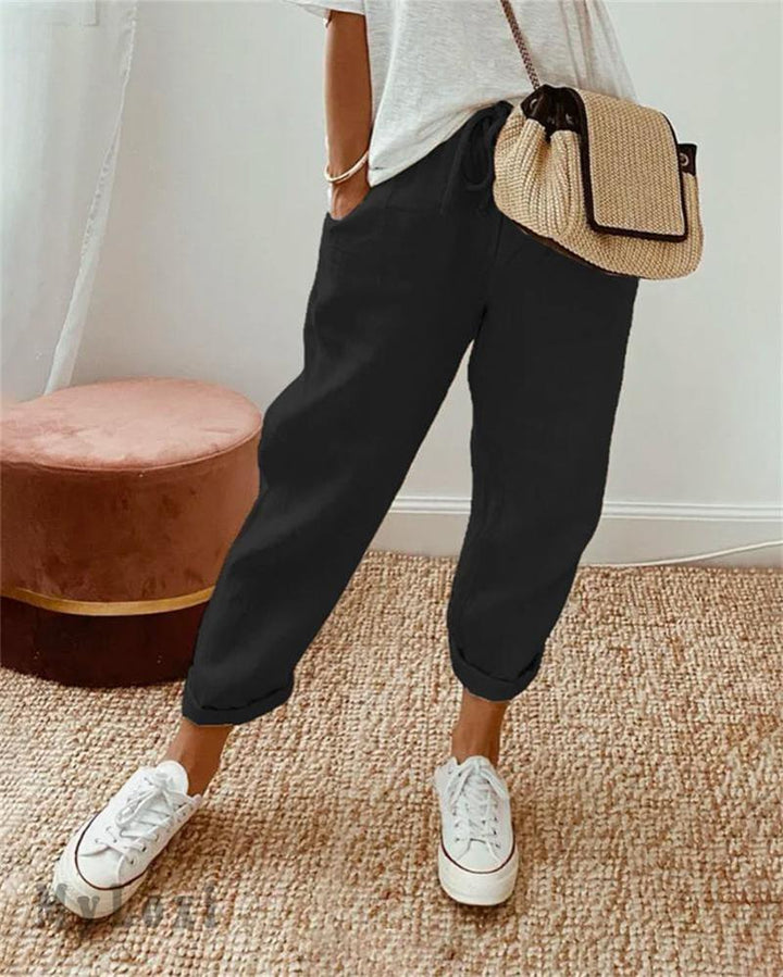 Dorevia | Pantalons Casual en Coton et Lin pour Femmes Confortables et Légers