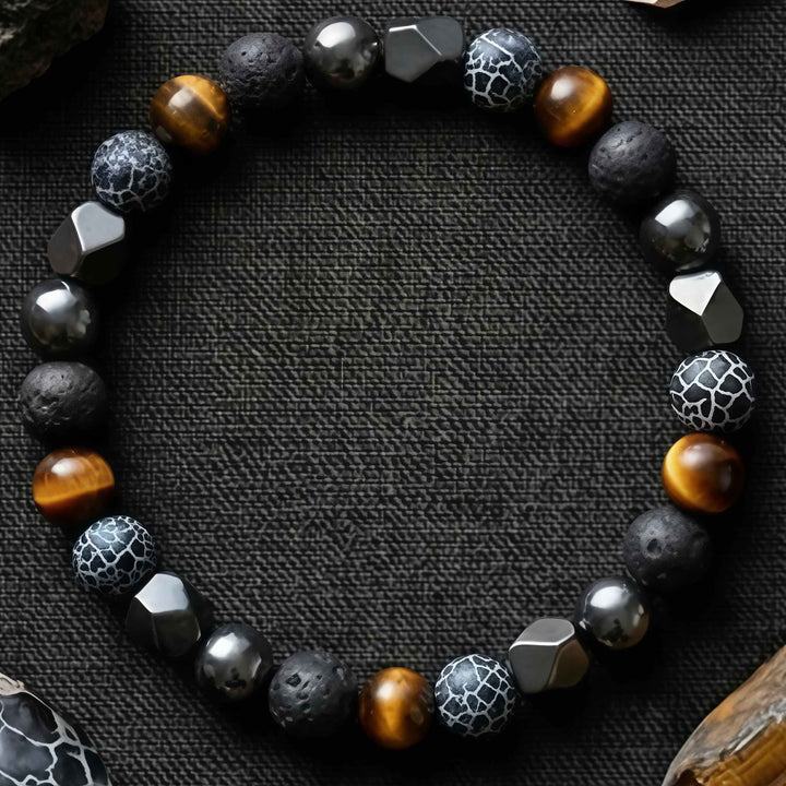 Korevane | Bracelet Artisanal en Pierre Naturelle et Hématite pour Homme