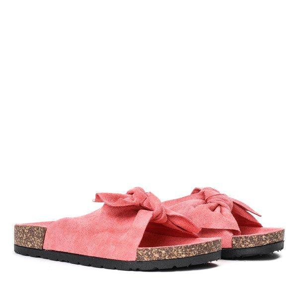 Isla | Sandales Roses pour Femme avec Nœud et Style Estival