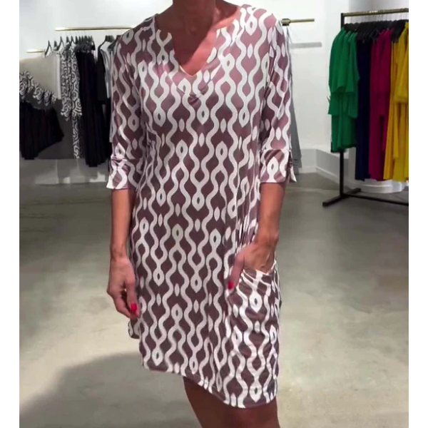 Brisa | Robe midi Marga avec col exclusif
